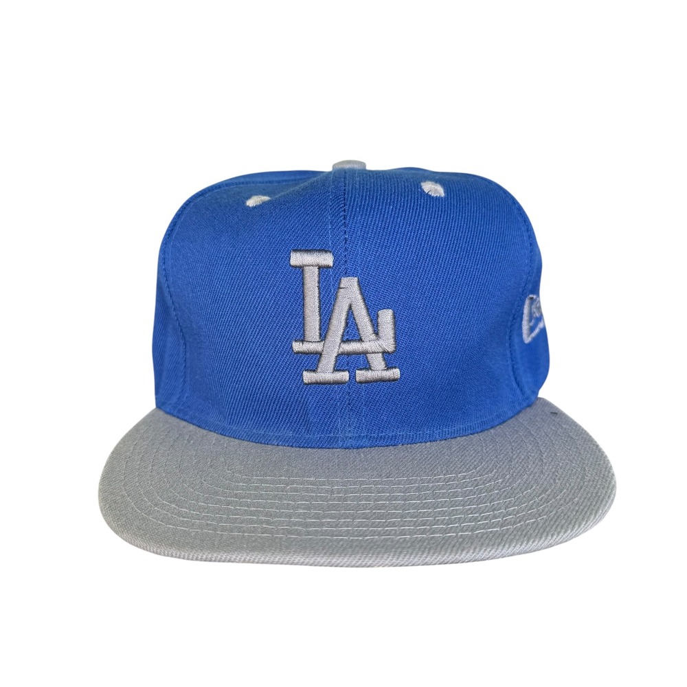 Los Angeles Dodgers‎ Snapback Hat Blue Grey LA Logo Flat Brim Mens Baseball Cap